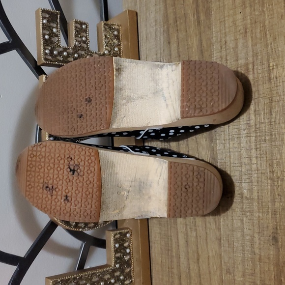 VERKA Women's Wooden Black Pokadots Clogs from Sweden - LEDIG Sz 8-8.5 - Picture 12 of 14